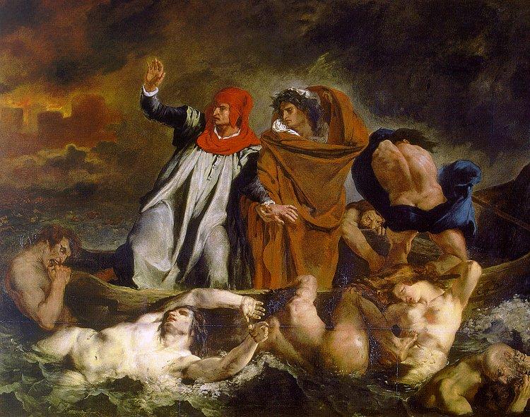 Eugene Delacroix The Barque of Dante Sweden oil painting art